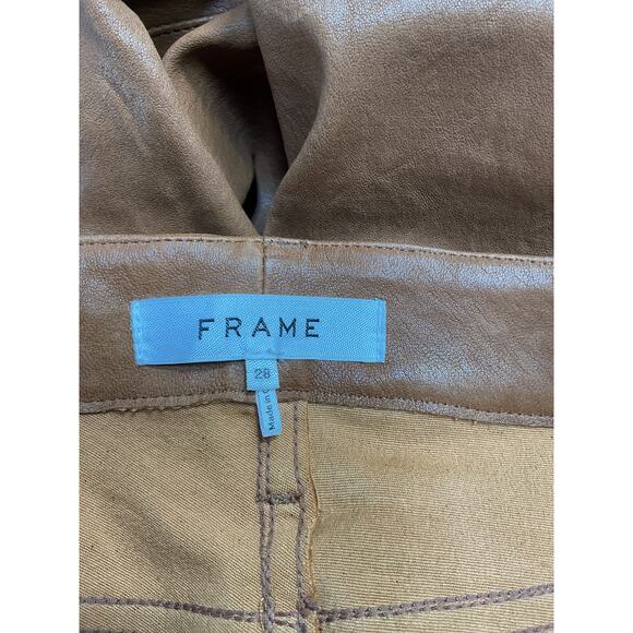 Frame 'Le' Tan Leather Crop Mini Boot Size 28 - Picture 3 of 4